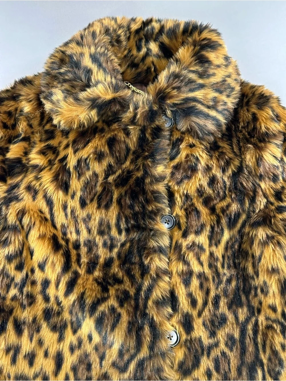 J Crew Faux-Fur Leopard Print Coat - Womens Small